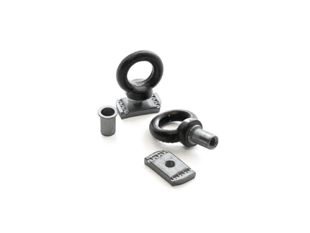 RRAC011 BLACK TIE DOWN RINGS MALE / EYE BOLTS - BY FRONT RUNNER