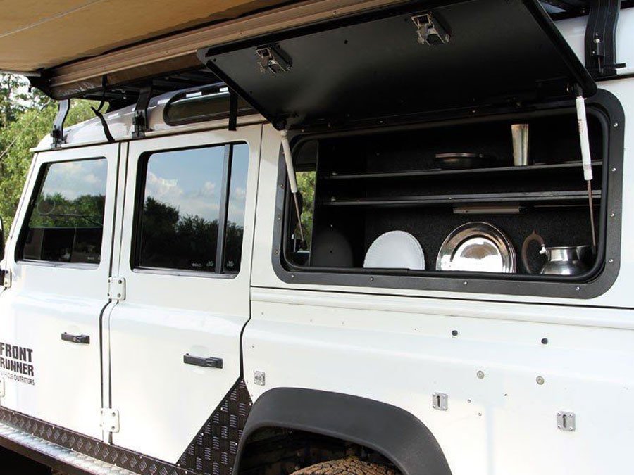 GWLD009 Land Rover Defender Gullwing Window / Aluminium - by Front Runner