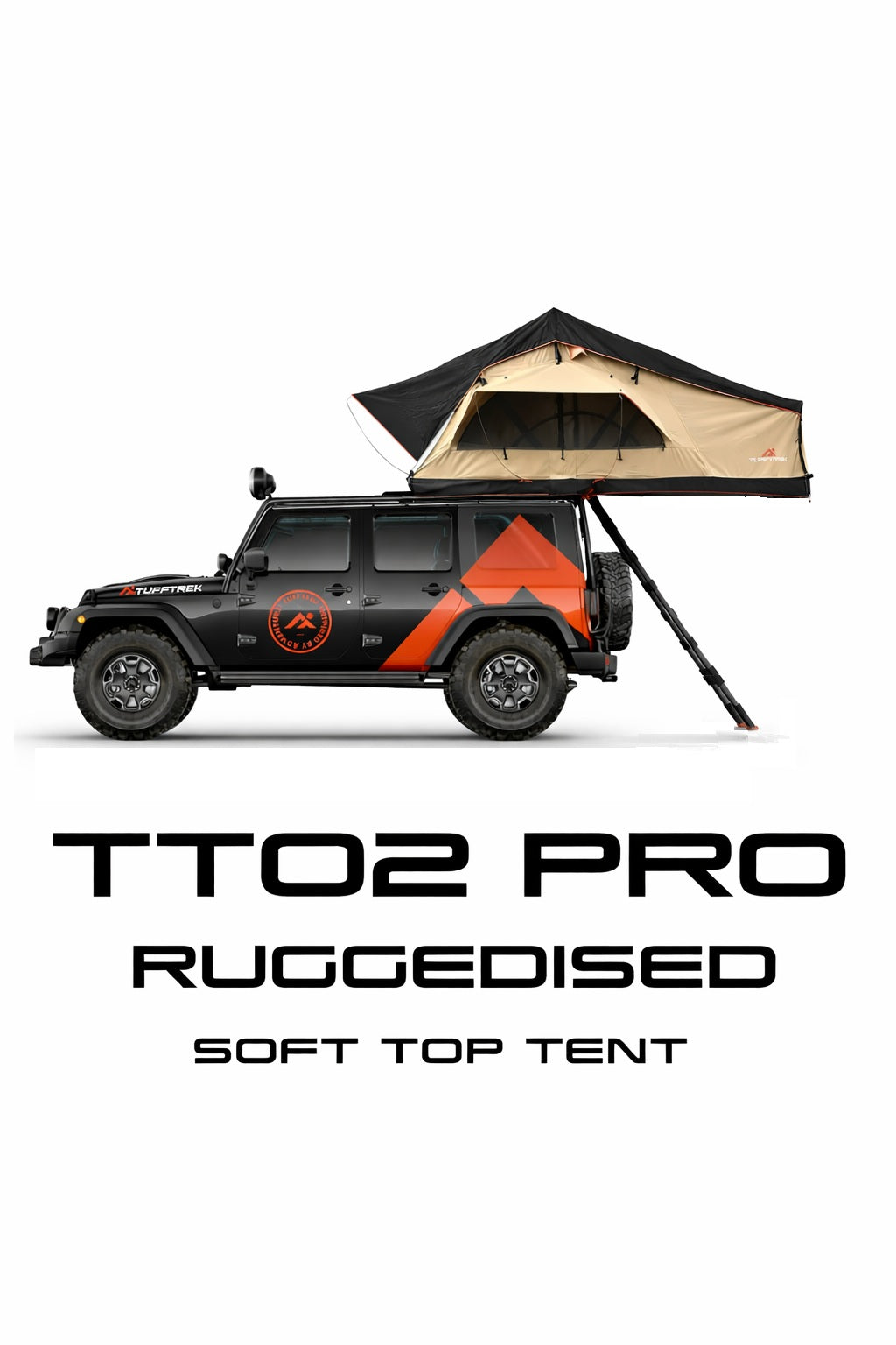 TUFF-TREK ® PRO-Ruggedised 1.4m Soft Top Tent + Optional annex Room