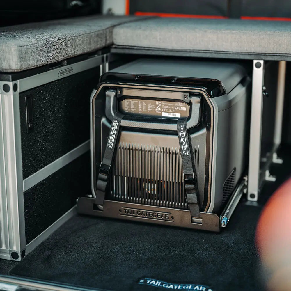 Fridge and Cargo Slide add on for Tailgate Gear interior for Alu-Cab ModCap D/C and Canopy Camper D/C