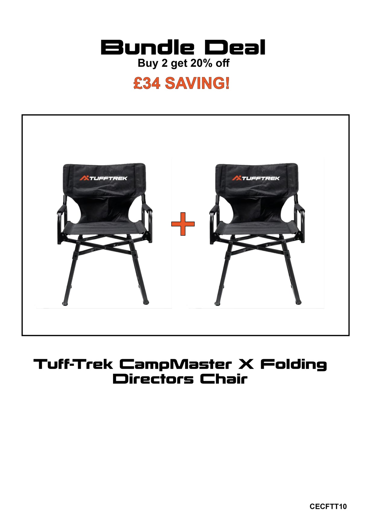 Tuff-Trek DEAL 2 * CampMaster X Folding Directors Chair