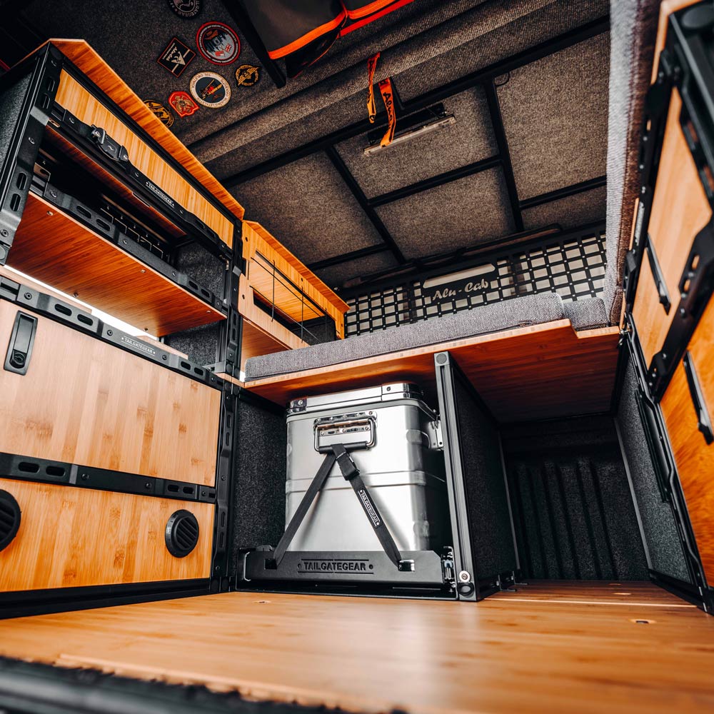 Bamboo & Black Structure Upgrade for Tailgate Gear interior for Alu-Cab ModCap D/C and Canopy Camper D/C  Base Kit
