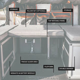 Comfort and Cushions add on for Tailgate Gear interior for Alu-Cab ModCap D/C and Canopy Camper D/C