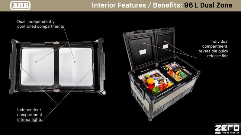 ARB zero 96l dual zone fridge freezer 10802963 – Tuff-Trek ®
