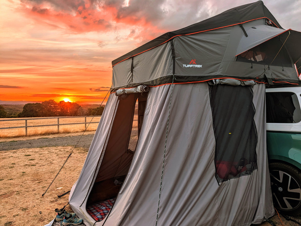 TUFF-TREK ® PRO-Ruggedised 1.4m Soft Top Tent + Optional annex Room