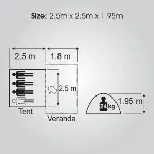Tentco Junior Safari Deluxe Bow Tent