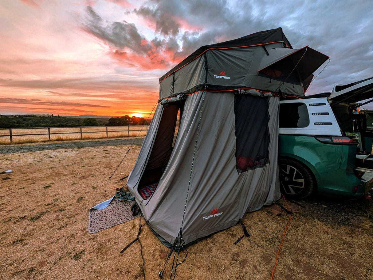 TUFF-TREK ® PRO-Ruggedised 1.4m Soft Top Tent + Optional annex Room