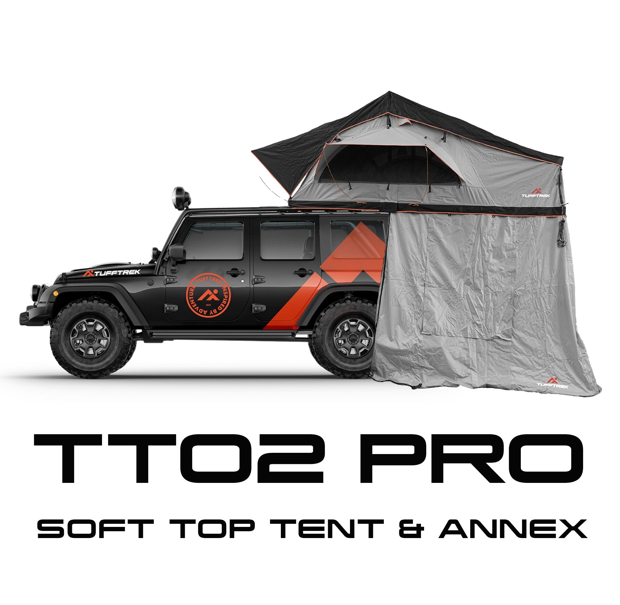 TUFF-TREK ® PRO-Ruggedised 1.6m Soft Top Tent + Optional annex