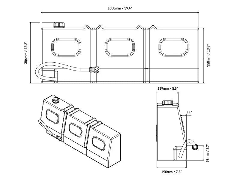 WTAN008 Slanted Water Tank