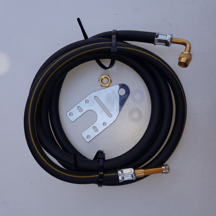 Indeflate spare wheel valve extension