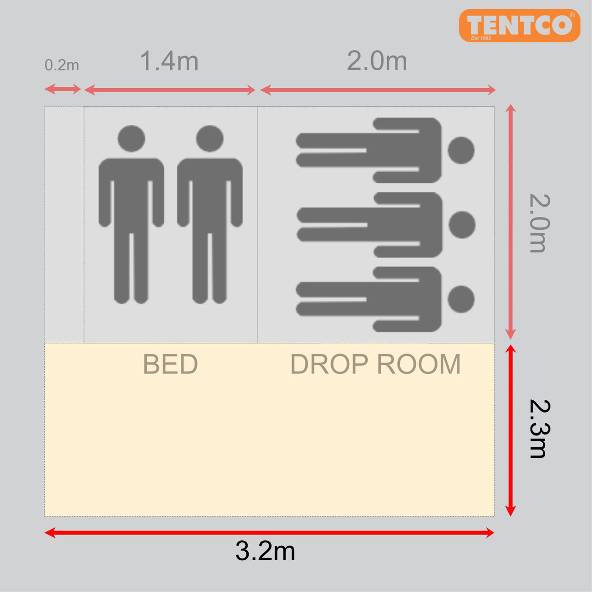 Tentco Junior Trailer Tent Awning
