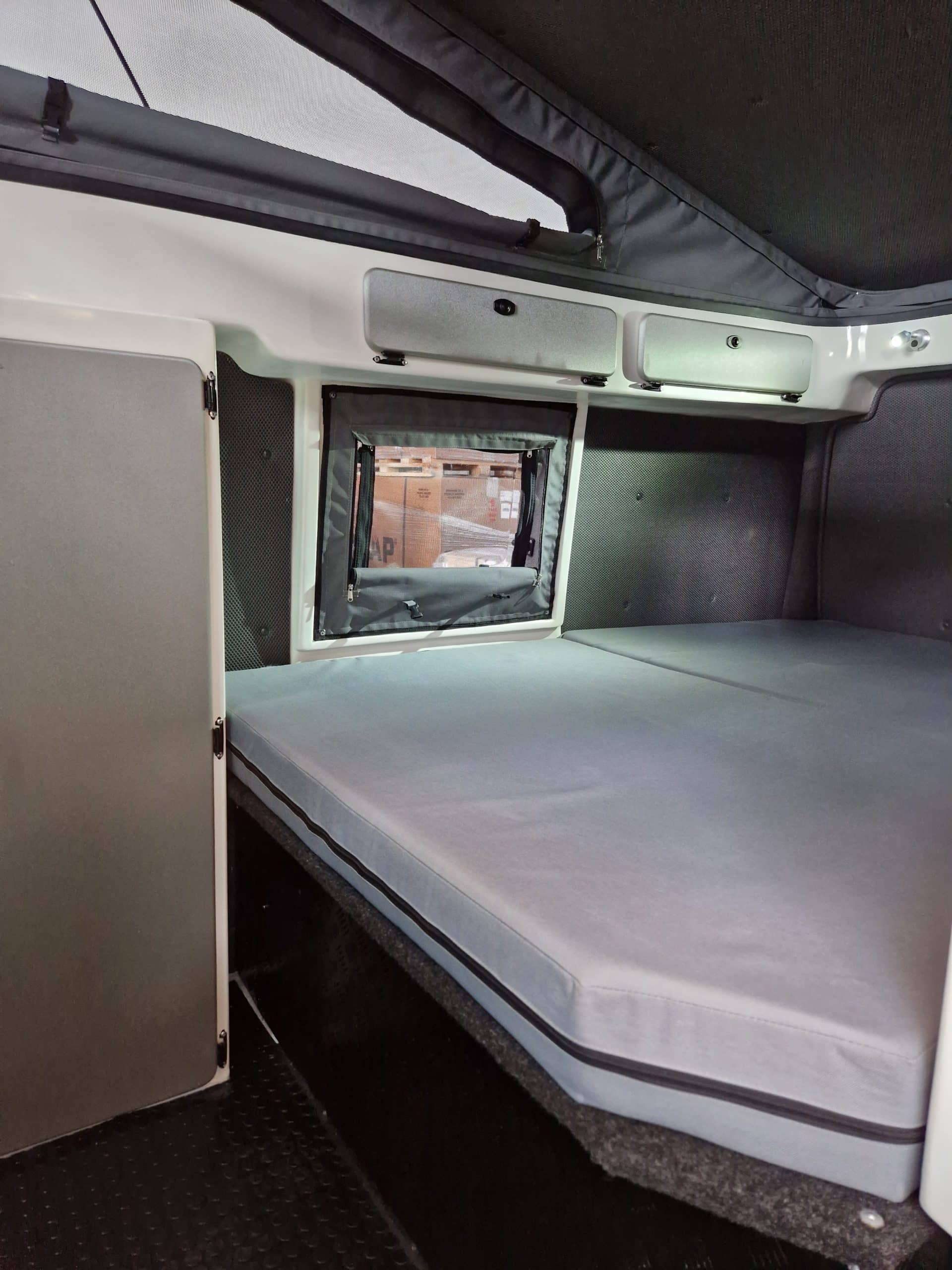 Tuff-Trek offroad mini caravan cub full double bed