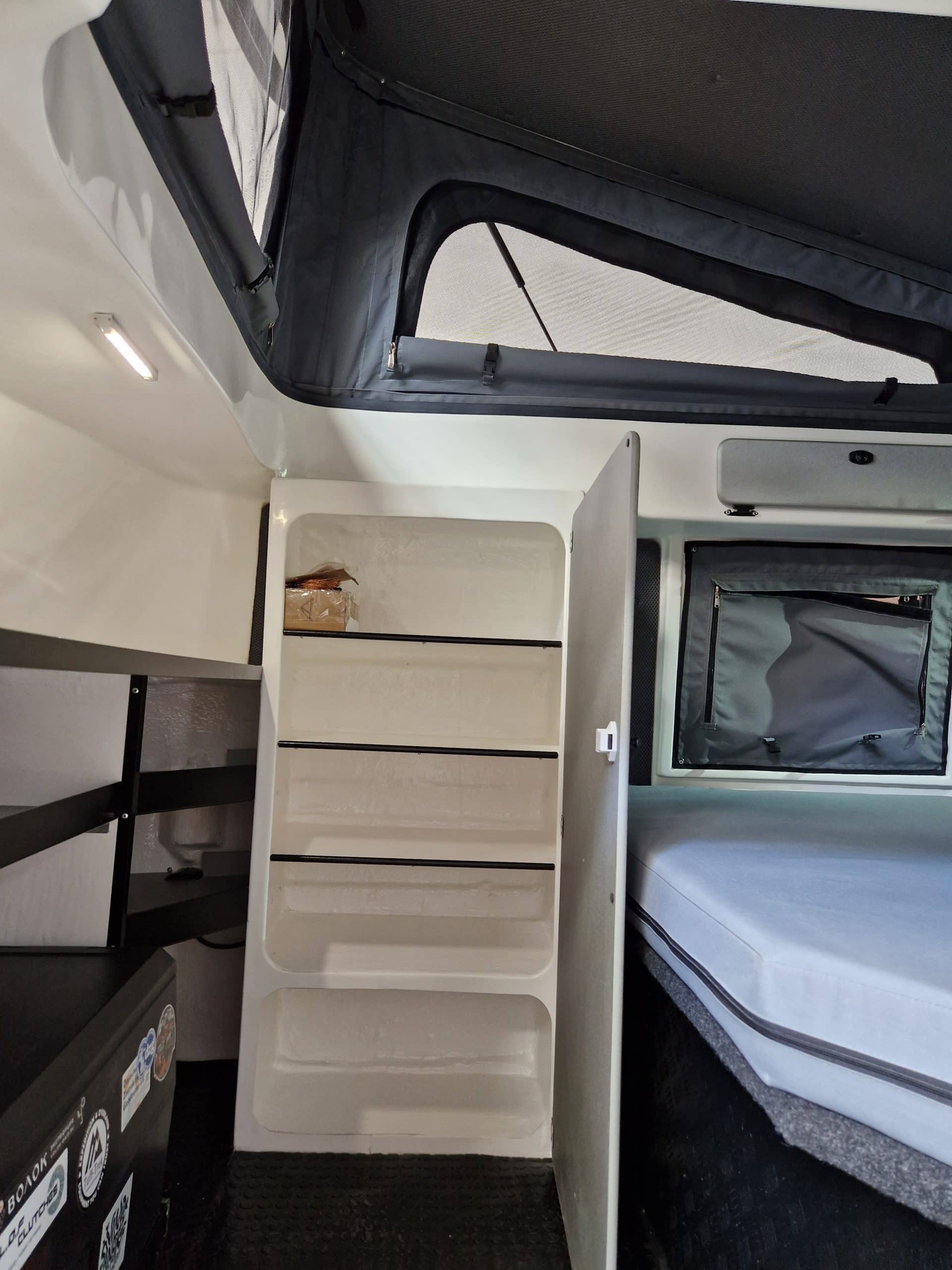Tuff-Trek offroad mini caravan cub side wardrobe storage